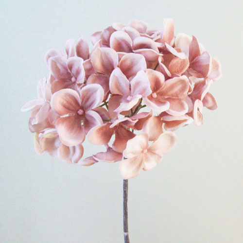 Artificial Hydrangea Blush Pink Peach 50cm Artificial Flowers